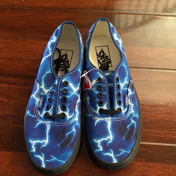Vans authentic lighting black and blue size Men 6.5 women’s 8 - Picture 2 of 5